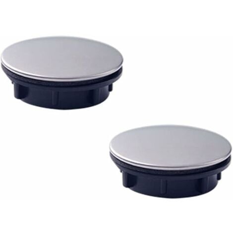 Lot de 2 Couvercles de Trou d'évier de Cuisine pour évier de Cuisine, Trou de Robinet, Couvercle de Trou de Robinet de Salle de Bain, Couvercles de Débordement d'évier en Acier Inoxydable (35 mm),de D