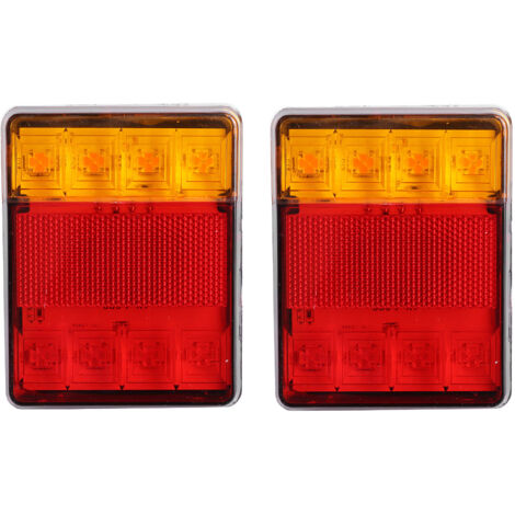 2 Feux Arrière LED Pour Remorque : Stop, Clignotants Et Veilleuse, étanches Et Faciles à Installer !