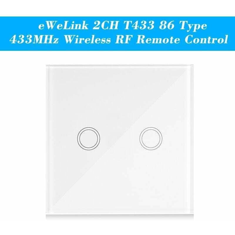 Ainiv Interrupteur WIFI Connecté, 1 Gangs Mural Interrupteur Tactile Intelligent, Avec Condensateur, Interrupteur Intelligent Compatible Avec Tuya SmartLife Alexa Google Home, Blanc