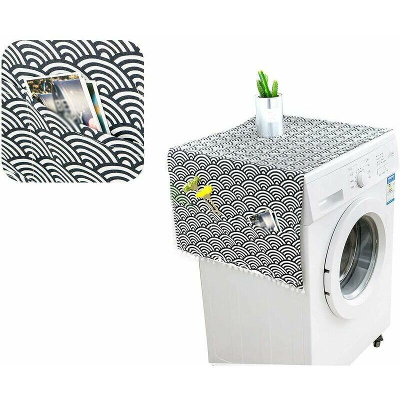 Ahlsen Housse pour lave-linge 55 x 130 cm Housse anti-poussière pour machine  à laver