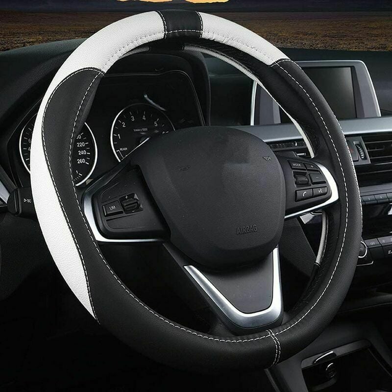Housse de volant de voiture de Sport en cuir et Fiber de carbone,  accessoires automobiles antidérapants pour Peugeot 206 207 307 - AliExpress