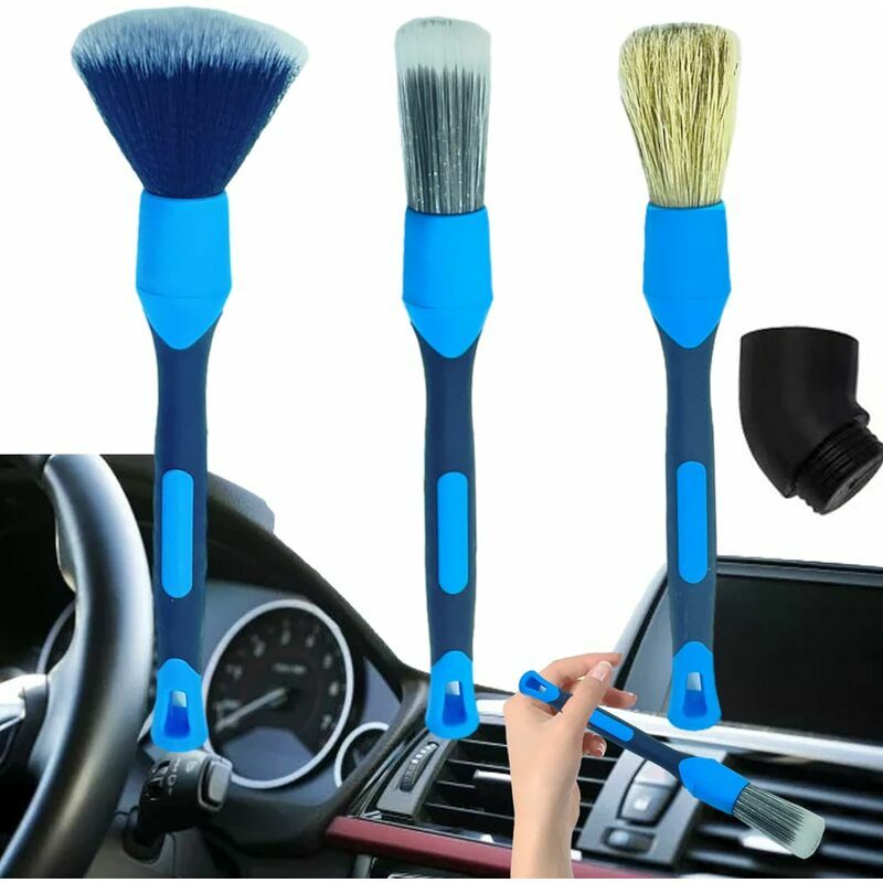 Pinceau Detailing Auto,Brosse Nettoyage Voiture,Brosse Nettoyage Voiture  Interieur,Pinceau Detailing Auto Interieur,Brosse à Détails Automatiques  pour Nettoyer Voiture Intérieur,5PCS