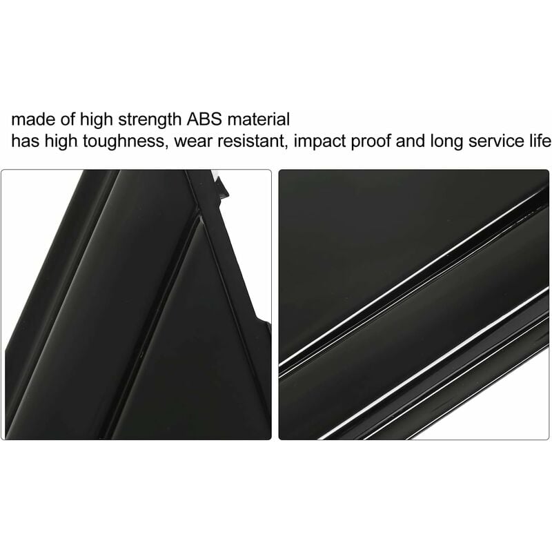 Plaque de garniture triangle miroir durable accessoires noir vif pour Fiat  500
