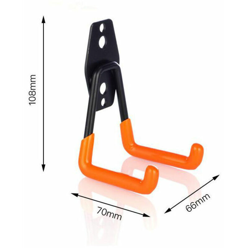Amig Crochet Suspension Garage - Support Murale 30kg - Revêtu Caoutchouc Antidérapant - Pour Outils