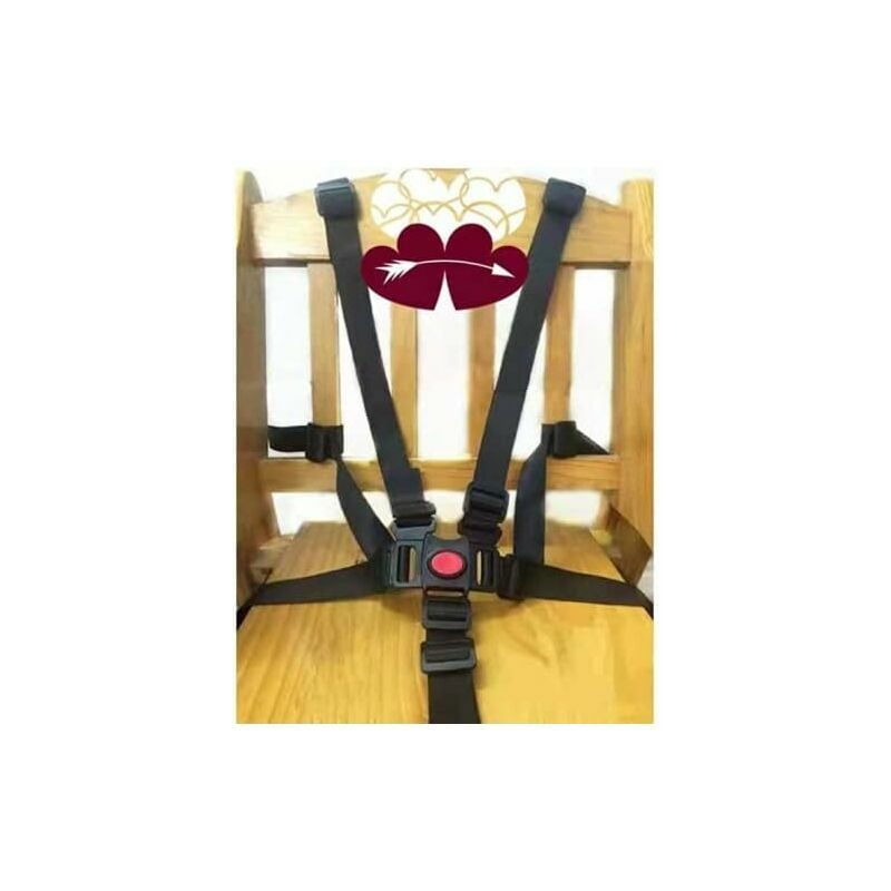 BeisDirect universel 5 points harnais de sécurité ceinture poussettes  réglable landau Buggy enfants enfant poussette chaise haute ceinture de  sécurité (Blanc) : : Bébé et Puériculture