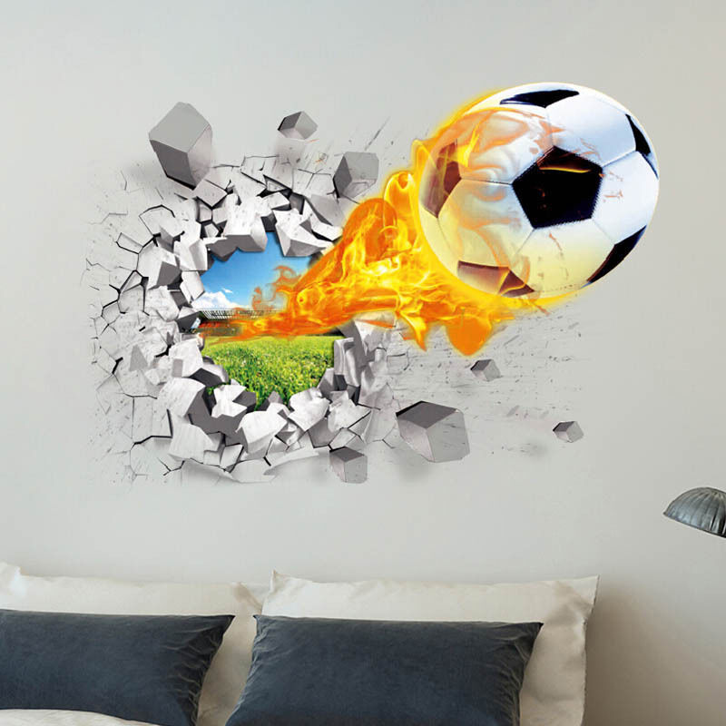 Amacoam Stickers Muraux 3D Football (60 x 60 cm) Autocollants Muraux Gamer  3D, Sticker Mural de Chambre Garçon, Autocollants Muraux 3D en Vinyle pour  Chambre à Coucher de Garçon : : Bricolage