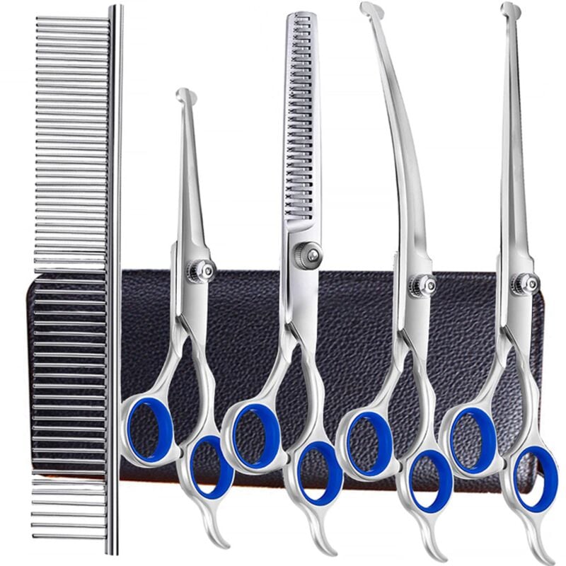 Set de ciseaux de coiffure en acier inoxydable - 16CM - 8 pièces