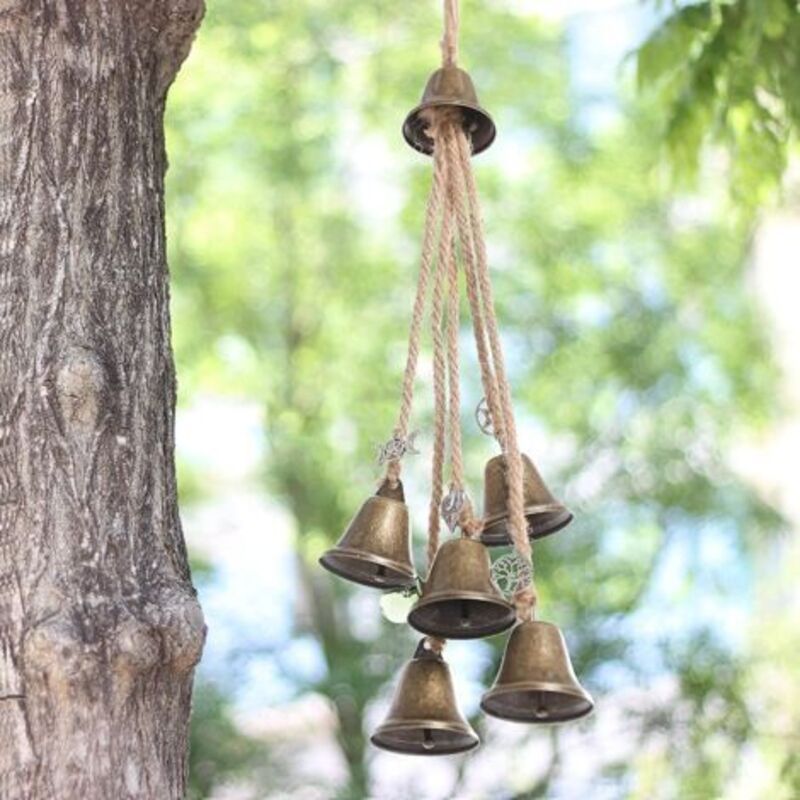 Cloches De Sorcière En Fer Avec Suspension - Décoration Mystique Pour Porte Et Intérieur