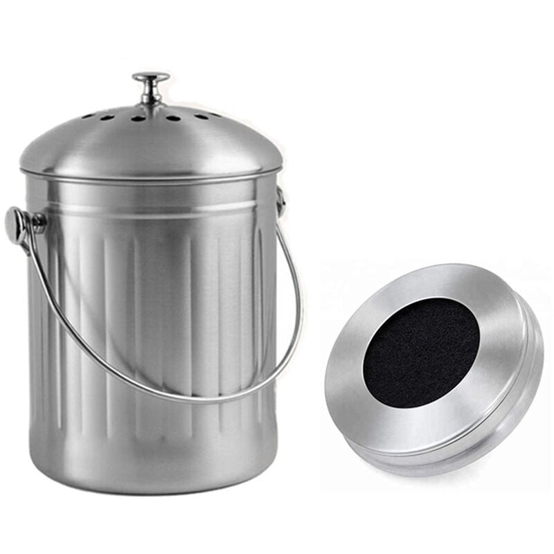 Perfnique Lot de 12 filtres à charbon de rechange pour seau à compost de  cuisine, filtres à charbon actif plus durables pour seau de cuisine
