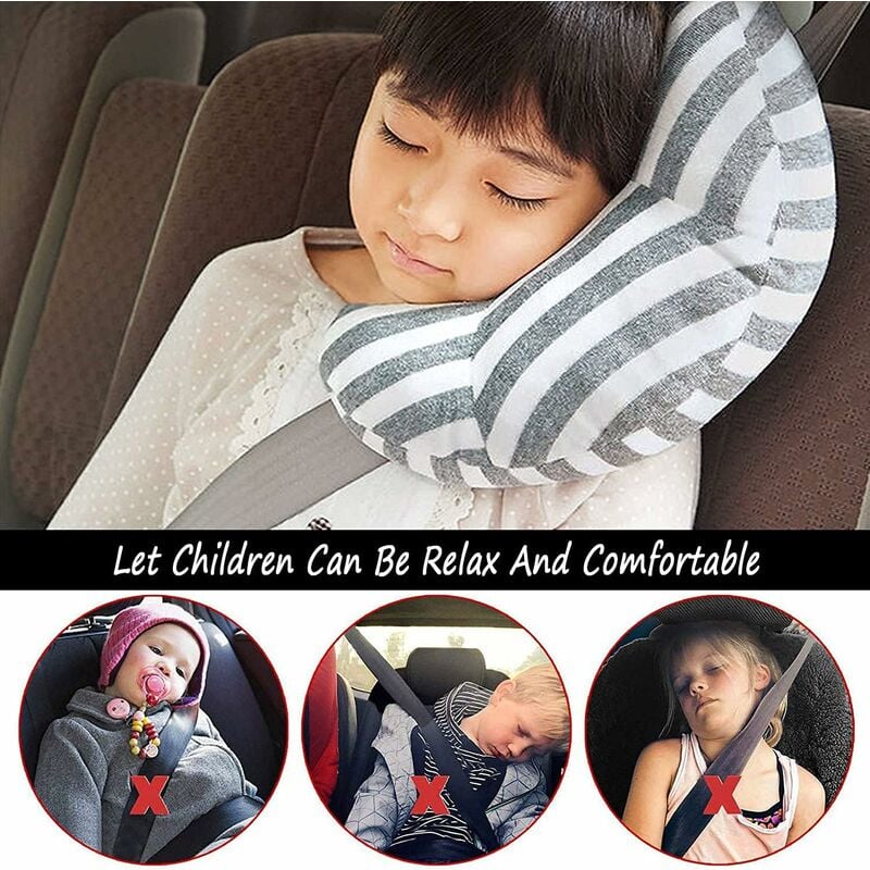 Oreiller de cou de voiture pour enfants, ceinture de sécurité coussin  d'appui-tête de sommeil, coussin de soutien des épaules pour les enfants
