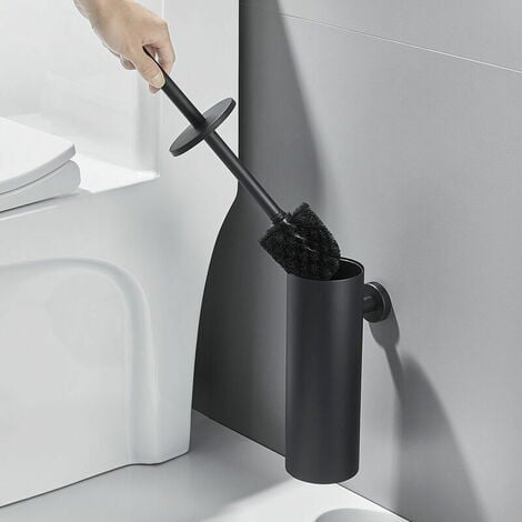 Brosse WC noir mat avec socle - BRUSHY WC - Aurlane
