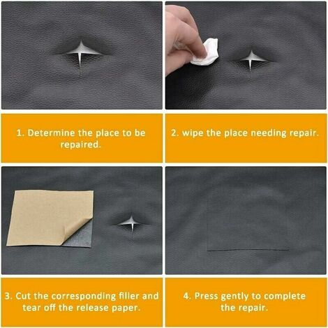 Ahlsen Ruban adhésif divers, Patch En Cuir Réparation, Patch En Cuir, 5 pièces patch en cuir auto-adhésif, Cuir artificiel durable, résistant au frottement, autocollant, pour sièges dauto, canapés (20