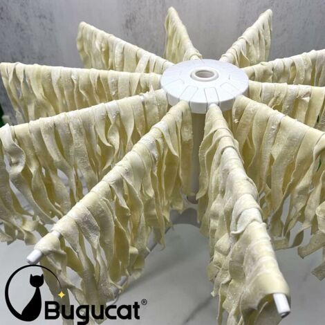 Séchoir à Pâtes Fraîches Bugucat - Support Pour Spaghetti Et Nouilles - 10 Bras