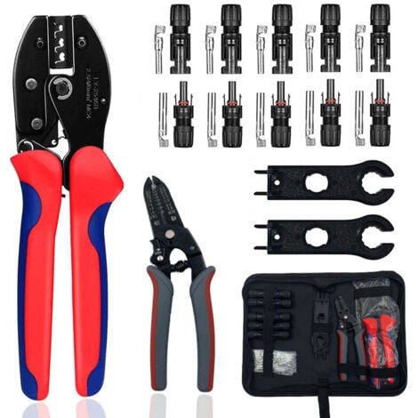 Ahlsen Kit de sertissage compatible avec les connecteurs de câble solaire, 24 PCS
