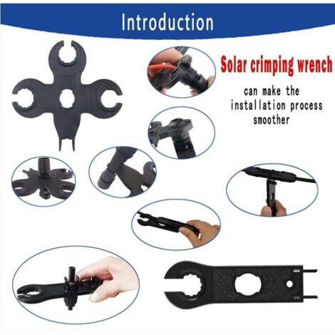 Ahlsen Kit de sertissage compatible avec les connecteurs de câble solaire, 24 PCS