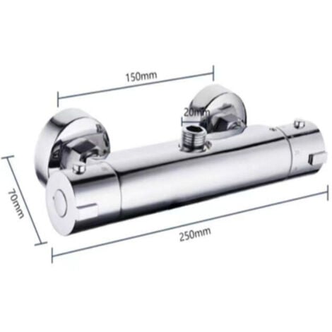 Ahlsen Mitigeur mécanique rond sortie haute Douche thermostatique à encastrer（supérieur）