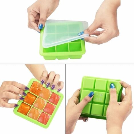 Cubes de Congélation pour Bébé, 6 Pièces de 60ml, Plusieurs Couleurs  Mélangées