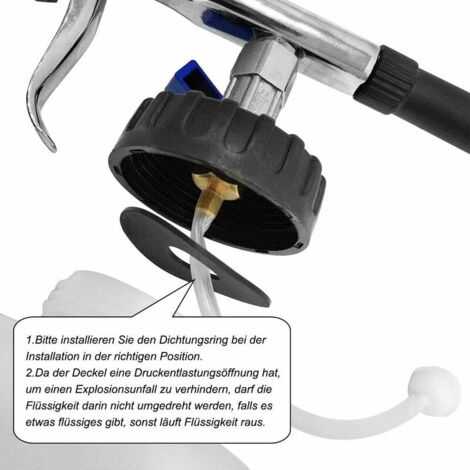 Ahlsen Pistolet Nettoyage Voiture,Pistolet De Nettoyage À Air Comprimé Intérieur Automatique Air Comprimé 1L Pulvérisateur Avec Brosse De Buse,Convient À Intérieur De Voiture Entretien/Accueil Netto