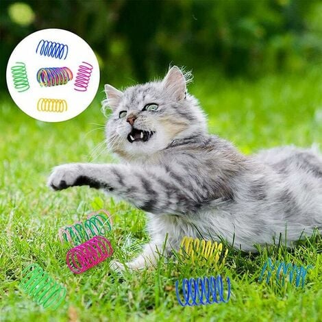 Lot de 100 ressorts en spirale colorés interactifs pour chats d
