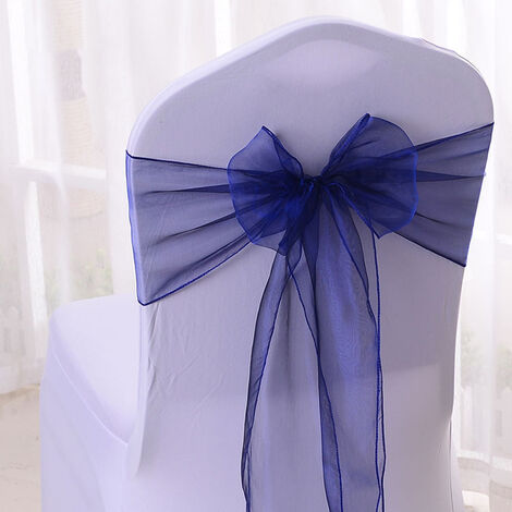 Noeud de chaise mariage satin violet