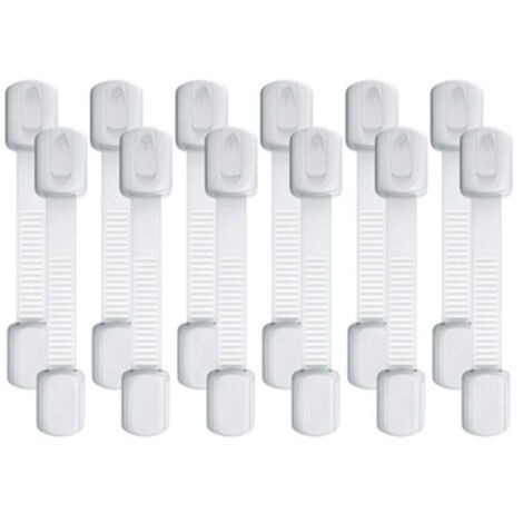 Sécurité Enfants 2 Pièces – Verrous Autocollants Pour Armoire, Tiroir, Frigo, Sans Perçage, Angle Droit