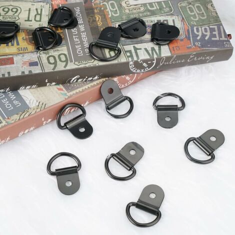 Anneaux D'Arrimage Acier Inoxydable Lot De 10 - Charge 400kg, Trou 12mm, Pour Remorque/Camion