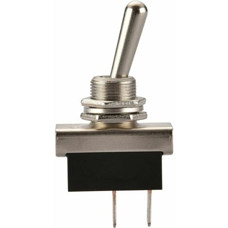 2 Interrupteurs à Bascule DPDT 16A/250V - Marche/Arrêt - 6 Bornes - Noir