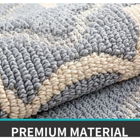 Paillasson Antidérapant,Tapis de Porte Intérieur et Extérieur  Absorbant et Résistant,Tapis d'entrée Lavable en Machine,Anti-Poussière - 50 x 80 cm,gris