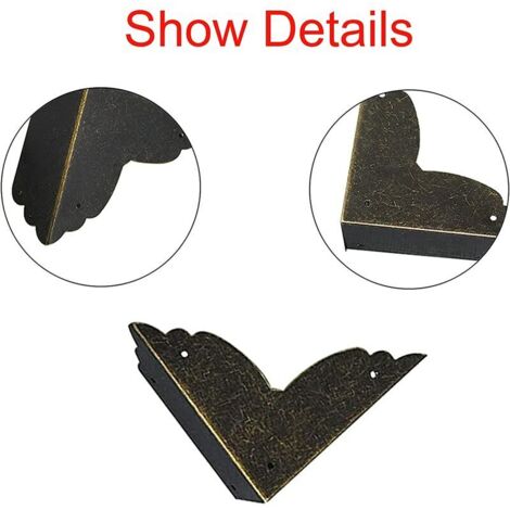 Lot De 20 Protecteurs D'angle En Bronze INCREWAY – Triangle Décoratif, 3,35 X 2,56 Pouces