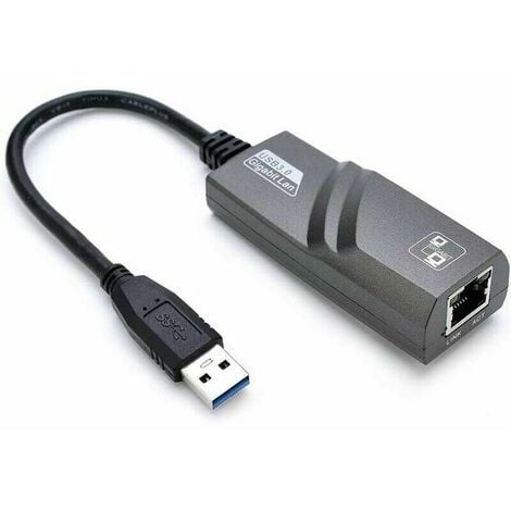 Adaptateur USB Ethernet, Adaptateur Ethernet USB 3.0 vers RJ45, Réseau  Adaptateur LAN 1000 Mbps Compatible avec
