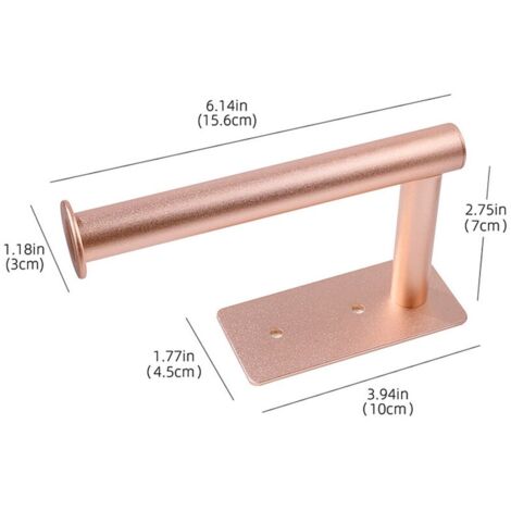Porte-rouleau de papier toilette, support mural pour salle de bain, cuisine, toilettes, or rose