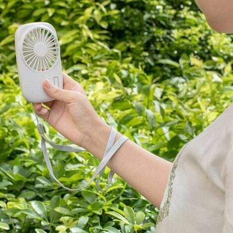 Ventilateur de poche USB vent à 3 vitesses avec miroir de maquillage