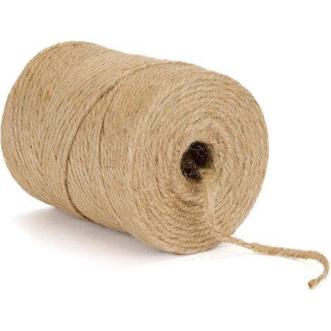Ficelle Jute Naturel 400m - Ø1mm - Corde Pour Jardinage, DIY, Emballage - Sans Odeur