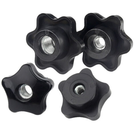 Lot de 2 vis moletées réglage filetage M6 longueur 10mm bouton serrage