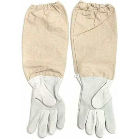 Gants D'apiculteur En Cuir Véritable - Tailles 4 à 13 - Épaisseur ~1,0-1,1 Mm - Protection Contre Les Piqûres - Coutures Renforcées, Poignets En Coton