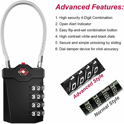 Cadenas TSA à Combinaison Pour Valise – Sécurisation Bagages, Neuf