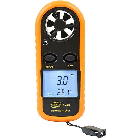 Anémomètre Numérique Portable - Mesure Vitesse Du Vent Et Température, écran LCD Rétroéclairé - 9