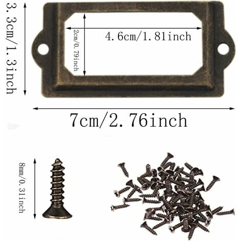 Porte-étiquettes à clipser en métal pour boîtes - Lot de 4 - ON