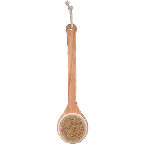 Brosse De Bain Longue Pour Le Dos En Silicone - Exfoliante & Massante - 71 Cm Saumon