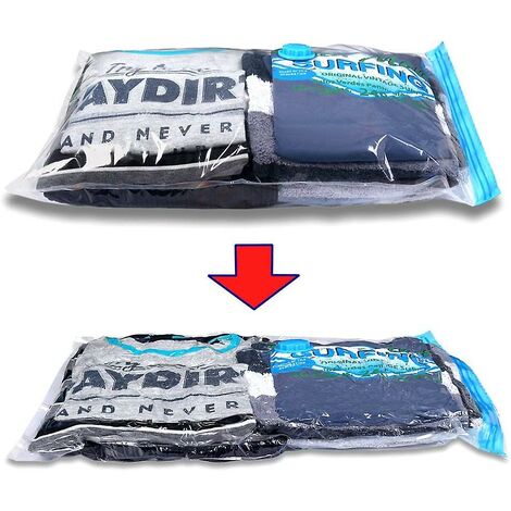 Ahlsen 6pcs 40x60cm Sac de rangement Sac sous vide Sac à vêtements