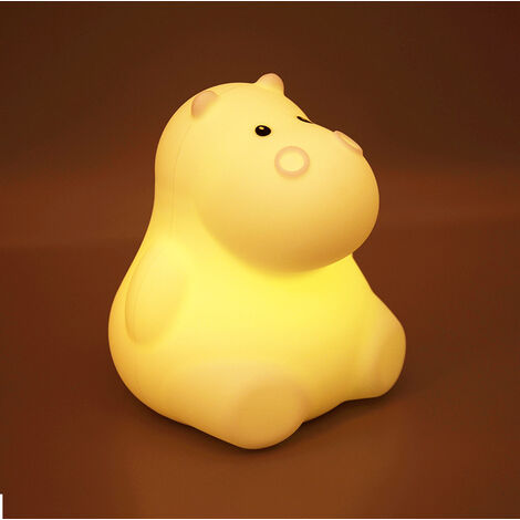 Ahlsen hippopotame Veilleuse Bebe Enfant Rechargeable, Veilleuse Bébé LED Portable Fille Adulte Garco