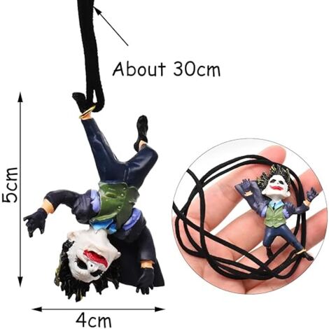 Ahlsen Pendentif de rétroviseur de voiture - Rétroviseur de voiture pivotant Pendentif décoratif de The Joker à l'envers Pendentif de rétroviseur de voiture de poupée Le Cadeau pour ami