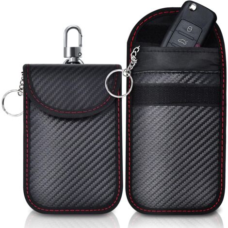 Étui Anti RFID Pour Clé Voiture - Lot De 2 En Fibre De Carbone