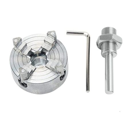 Mini Mandrin De Tour Indépendant 4 Mâchoires 70 Mm + Arbre MT2, Neuf