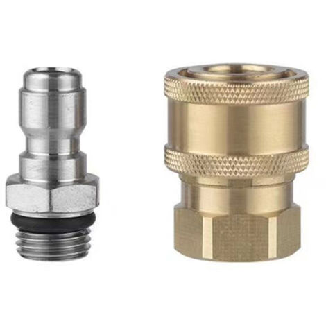 2 Adaptateurs Nettoyeur Haute Pression - Acier Inox 304, 1/4" NPT Mâle, Jusqu'à 5000 PSI - 10