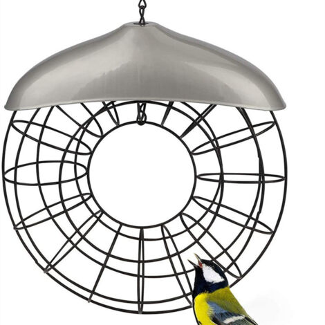 Mangeoires à panier de suif pour oiseaux sauvages, pour perroquets, moineaux, jardin pour oiseaux d'extérieur, mangeoire en métal pour perroquets sauvages, Cage d'alimentation pour oiseaux
