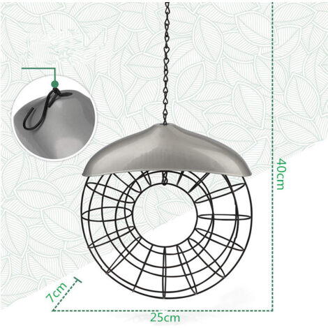 Mangeoires à panier de suif pour oiseaux sauvages, pour perroquets, moineaux, jardin pour oiseaux d'extérieur, mangeoire en métal pour perroquets sauvages, Cage d'alimentation pour oiseaux