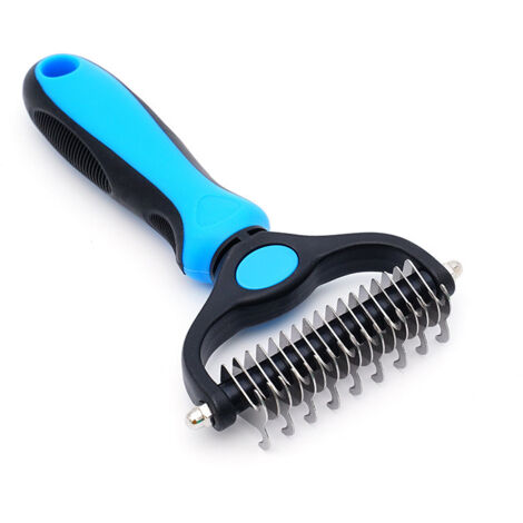 Ahlsen Brosse pour Chiens et Chats, dédéparage de Brosse de sous-Poil pour Chiens et Chats à Poils Moyens à Longs,Râteau pour Animaux de Compagnie, Peigne de Massage, Râteau pour Chiens