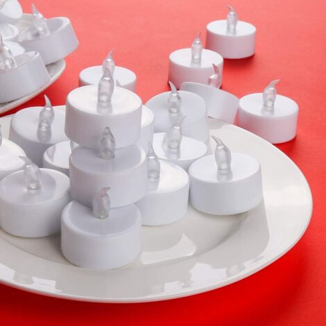 Ahlsen Lot de 50 Bougie LED à Piles avec Flamme Vacillante, Décoration pour Table Fête Party Anniversaire Mariage