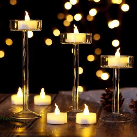 Ahlsen Lot de 50 Bougie LED à Piles avec Flamme Vacillante, Décoration pour Table Fête Party Anniversaire Mariage
